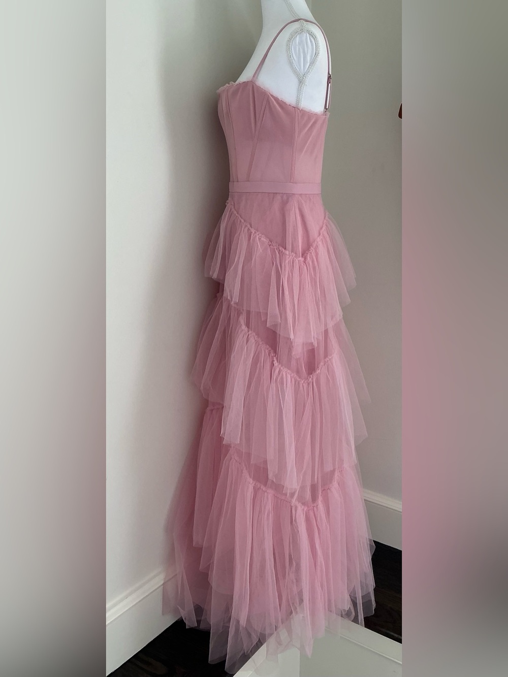 BCBGMAXAZRIA - Corset Tulle Gown in Pink Tint - Picture 5 of 13